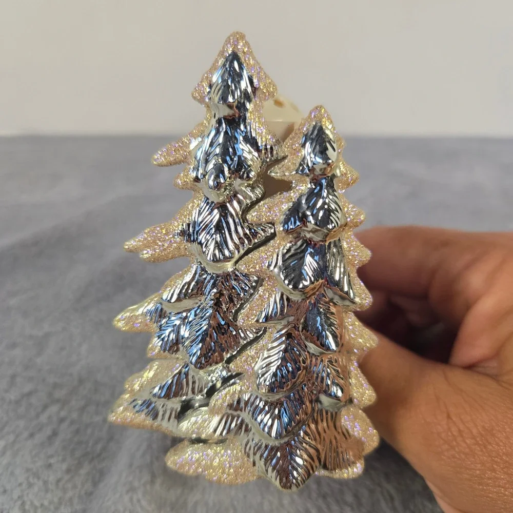 Bath & Body Works Wallflowers Christmas Tree Silver Glitter Plug In Diffuser